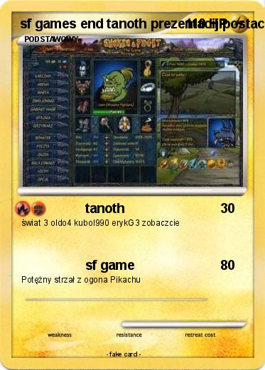 Pokemon sf games end tanoth prezentacij postaci