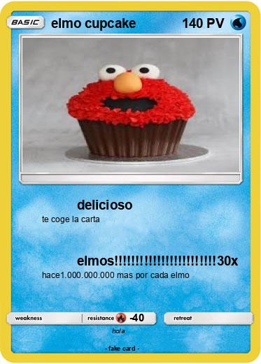 Pokemon elmo cupcake
