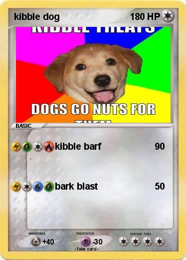 Pokemon kibble dog