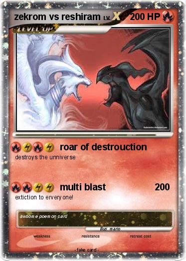 Pokemon zekrom vs reshiram