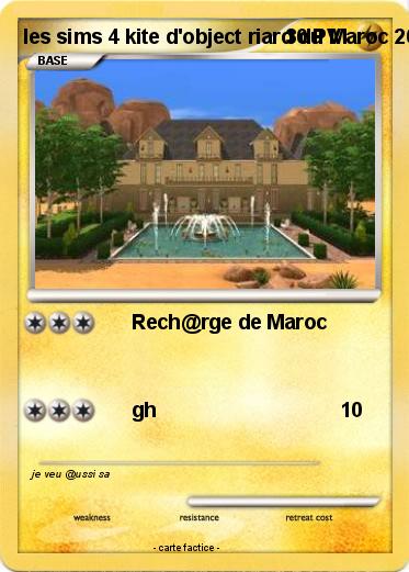 Pokemon les sims 4 kite d'object riard du Maroc 2021