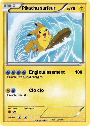 Pokemon Pikachu surfeur