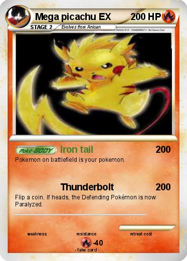 Pokemon Mega picachu EX