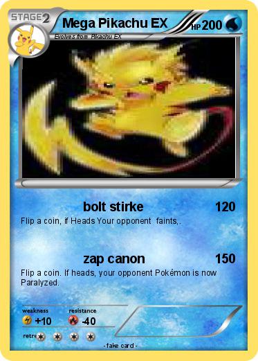 Pokemon Mega Pikachu EX