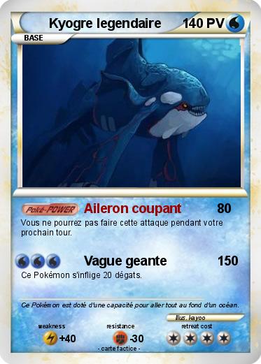Pokemon Kyogre legendaire