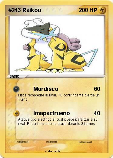 Pokemon #243 Raikou