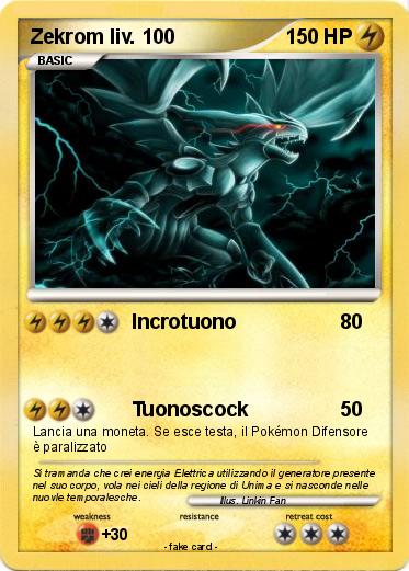 Pokemon Zekrom liv. 100