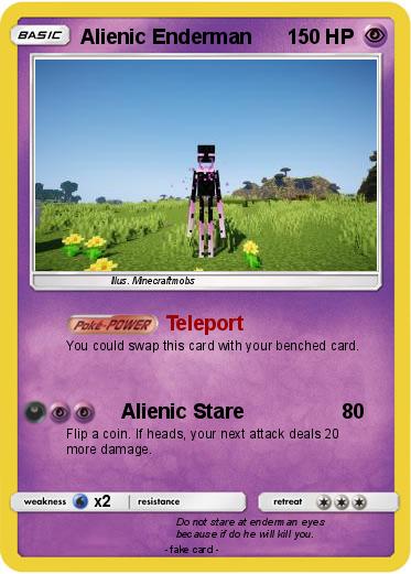 Pokémon Alienic Enderman - Teleport - My Pokemon Card