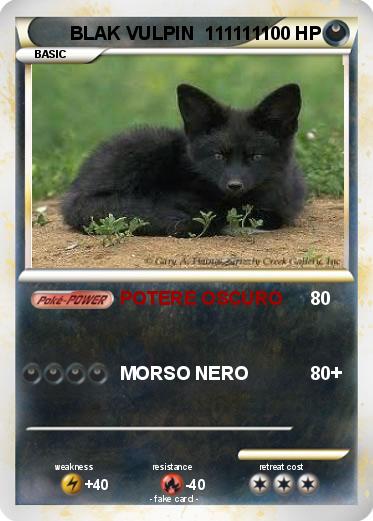 Pokemon BLAK VULPIN  1111111