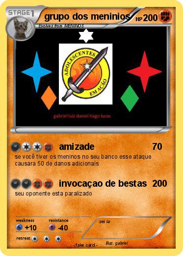 Pokemon grupo dos meninios