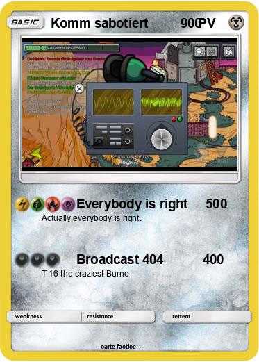 Pokemon Komm sabotiert             0
