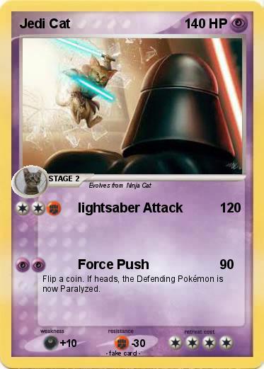 Pokemon Jedi Cat