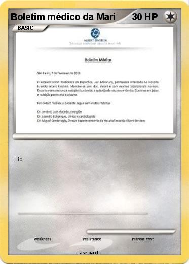 Pokemon Boletim médico da Mari