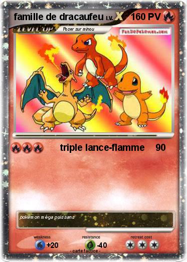 Pokemon famille de dracaufeu