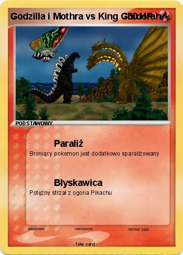 Pokemon Godzilla i Mothra vs King Ghidorah