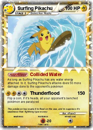 Pokemon Surfing Pikachu