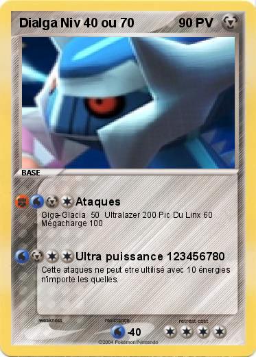 Pokemon Dialga Niv 40 ou 70