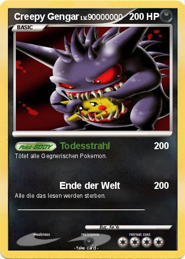 Pokemon Creepy Gengar