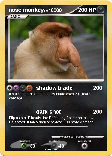 Pokemon nose monkey