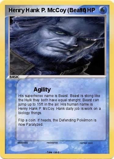 Pokemon Henry Hank P. McCoy (Beast)