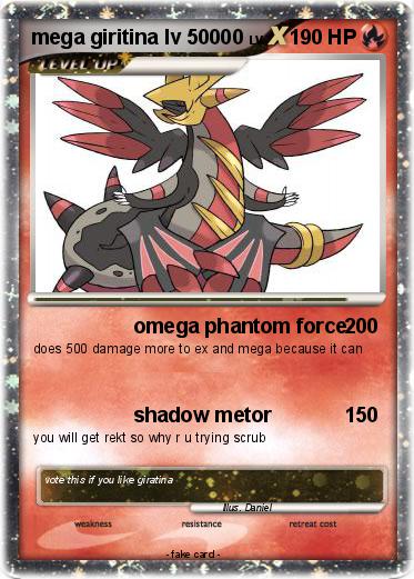 Pokemon mega giritina lv 50000