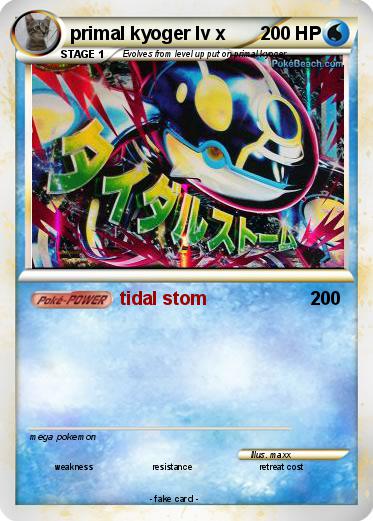 Pokemon primal kyoger lv x
