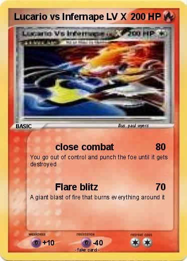 Pokemon Lucario vs Infernape LV X