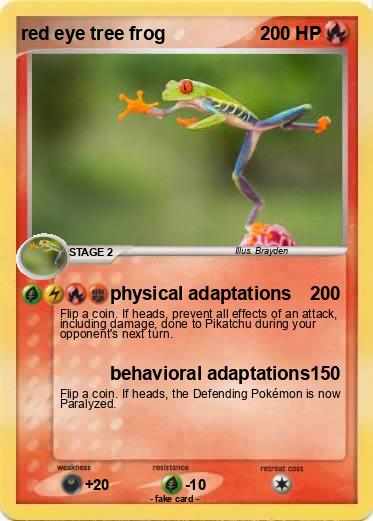 Pokemon red eye tree frog