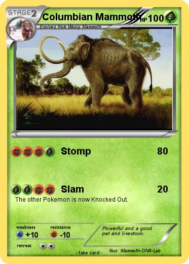 Pokemon Columbian Mammoth