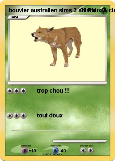 Pokemon bouvier australien sims 3 animaux & cie