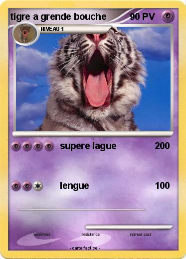 Pokemon tigre a grende bouche