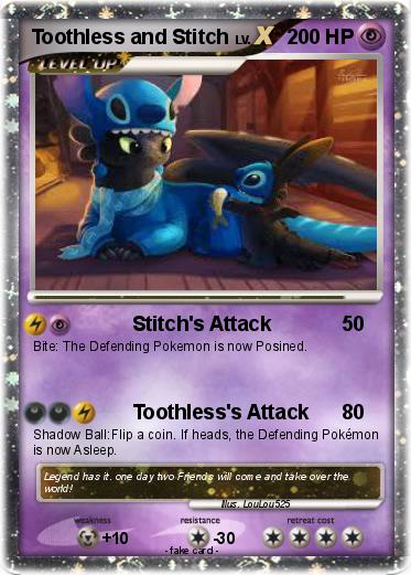 Pokemon Toothless and Stitch