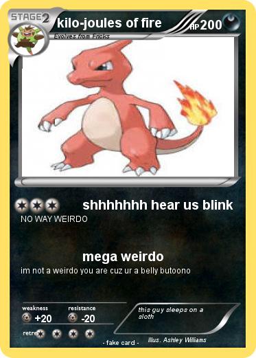 Pokemon kilo-joules of fire