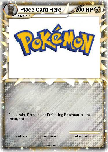Pokemon Place Card Here