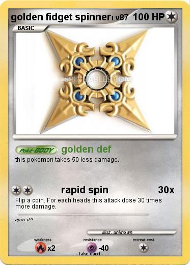 Pokemon golden fidget spinner