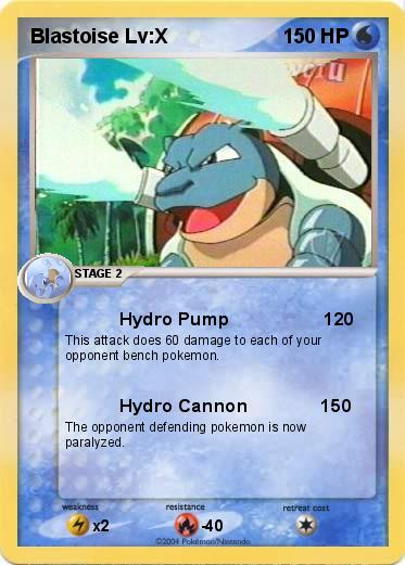 Pokemon Blastoise Lv:X