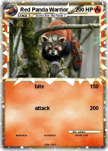 Pokemon Red Panda Warrior