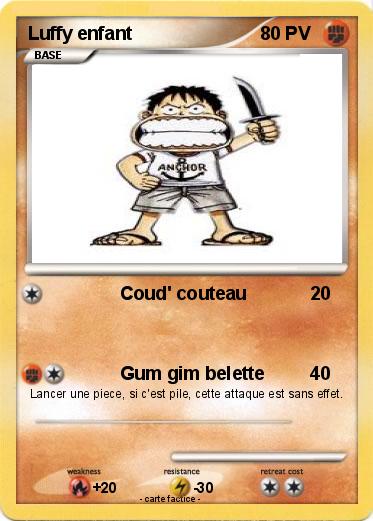 Pokemon Luffy enfant
