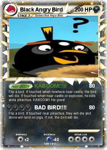 Pokemon Black Angry Bird