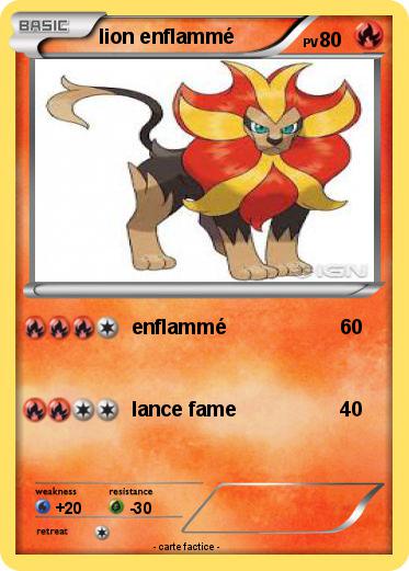 Pokemon lion enflammé