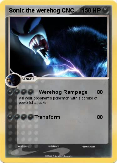 Pokemon Sonic the werehog CNC 