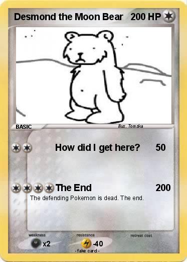 Pokemon Desmond the Moon Bear