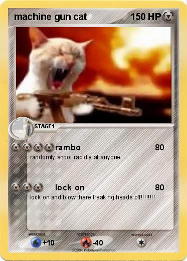 Pokemon machine gun cat