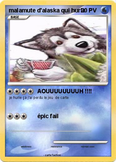 Pokemon malamute d'alaska qui hurle