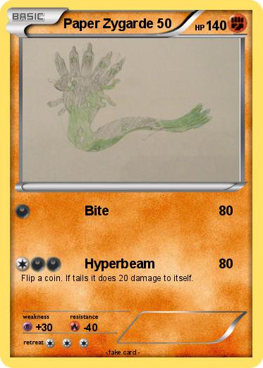 Pokemon Paper Zygarde 50