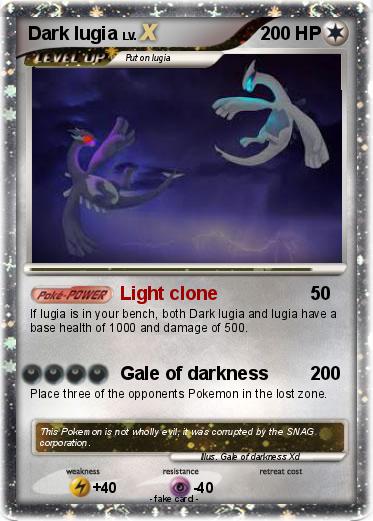 Pokemon Dark lugia