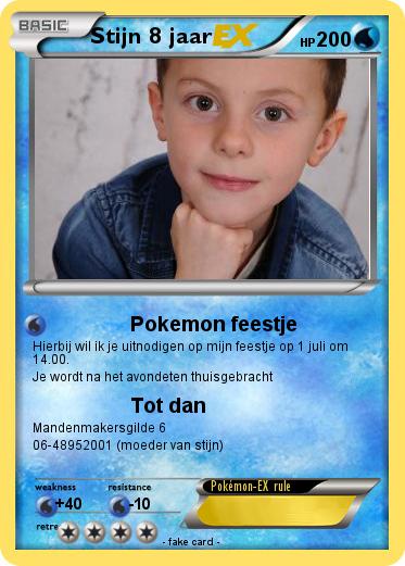 Pokemon Stijn 8 jaar