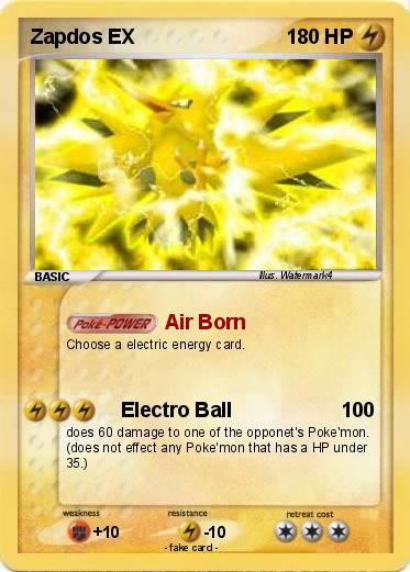 Pokemon Zapdos EX