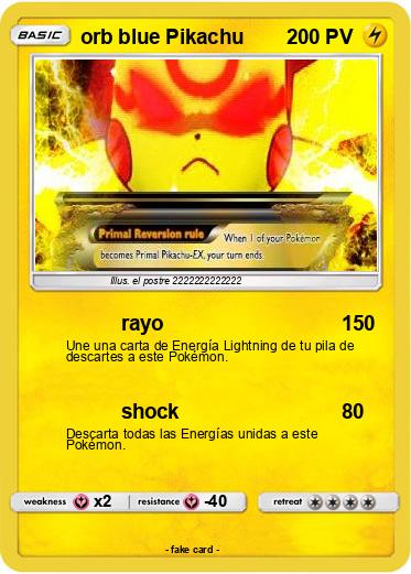 Pokemon orb blue Pikachu
