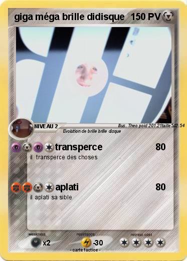 Pokemon giga méga brille didisque